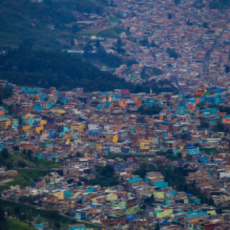 Vista Panorámica de Bogotá desde la cima del Cerro